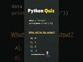 90% Fail This Simple Python Quiz! What's the Output? 🤯 #python #programming #foryou