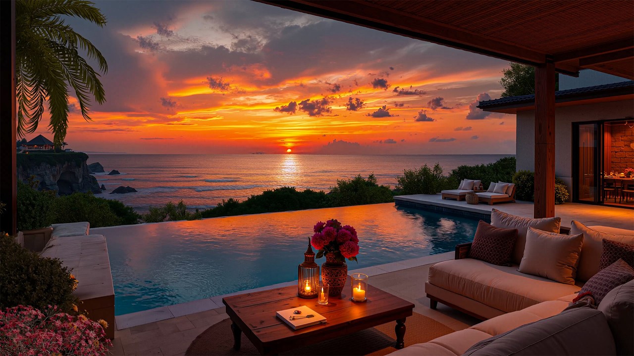 Soft and Relaxing Jazz Music Under a Beautiful Sunset – Perfect for Mental Relaxation