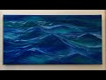 ازاي نرسم موج للمبتدئين How to paint waves for beginners with Acrylic paint