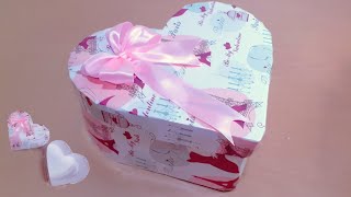 صنع بوكس هدايا على شكل قلب بطريقة إحترافية💝How to make a heart-shaped gift box in a professional way