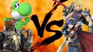 We Play SMASH #6: Yoshi(1UP) & Ganon(SH4E) VS. Lucina(Gray) & Cloud(Rock)