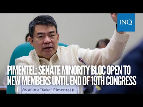 Senate minority bloc open to new members until end of 19th Congress – Pimentel