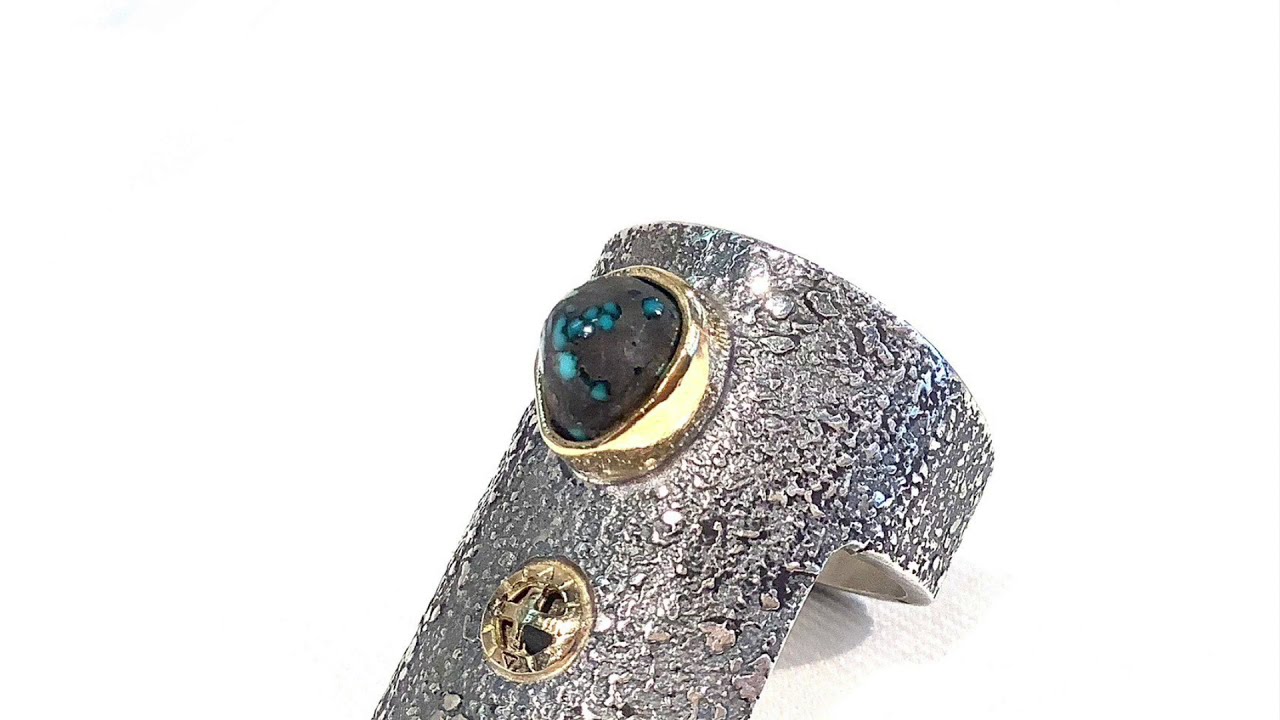 ランダーブルーターコイズリング ゴールドベゼル 18KGoldBezel 