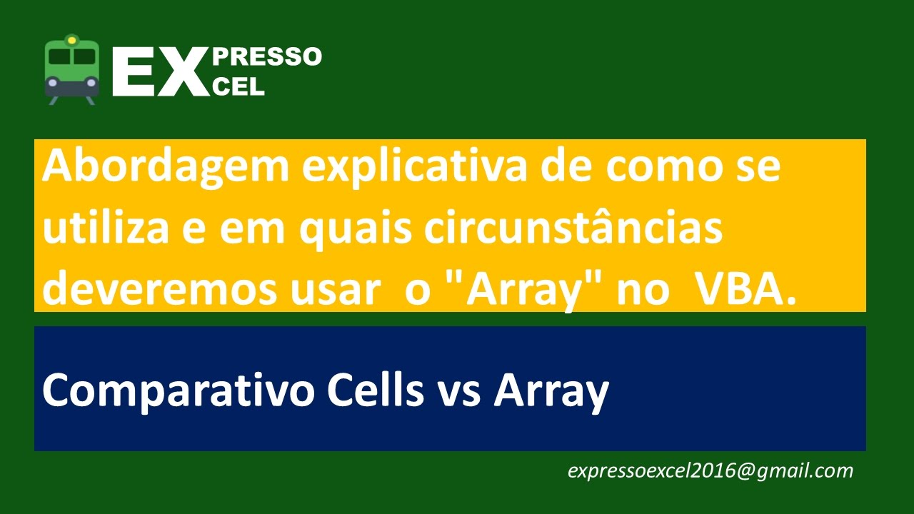 MS Excel VBA Array Preenchendo Planilha Com Cells Vs Array