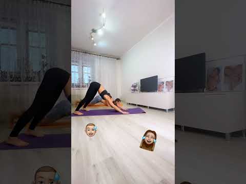 #челлендж #муж #йогакаждыйдень 7/30 ✅ Такой молодец, не пропускает, поддержим его! Смейтесь с нами😂