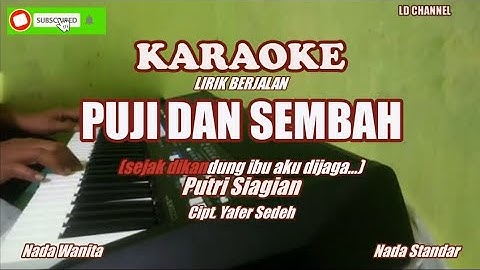 Puji Dan Sembah||Putri Siagian - KARAOKE LIRIK