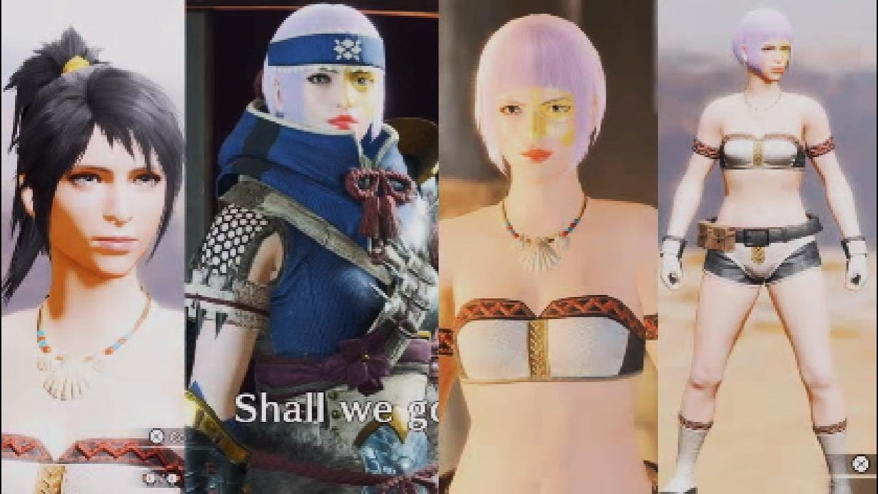 Monster Hunter Rise PS4 PS5 Release Female Character Creation All Customization Options
