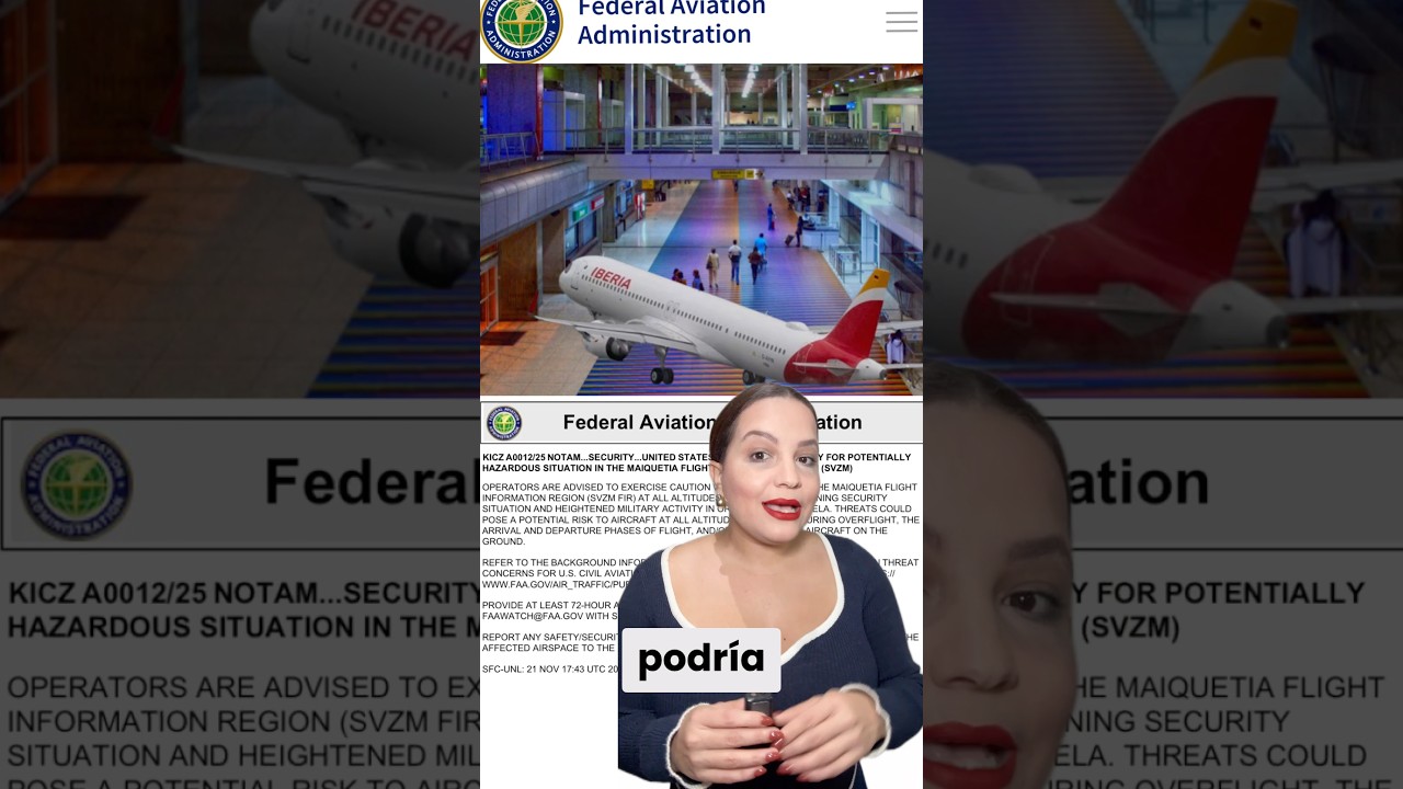 La alerta de EE.UU sobre el espacio aéreo venezolano 