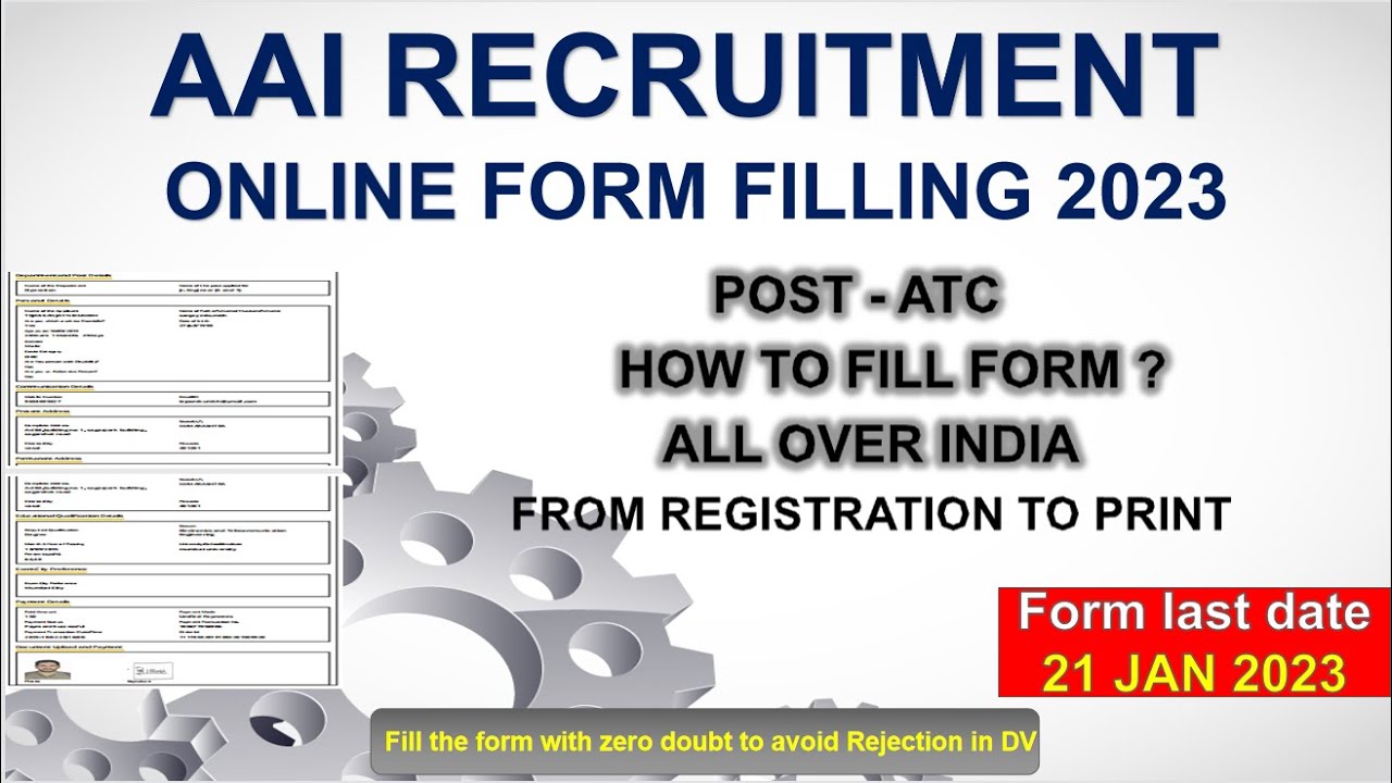 AAI ATC ONLINE APPLICATION FORM FILLING (2023) HOW TO FILL FORM YouTube