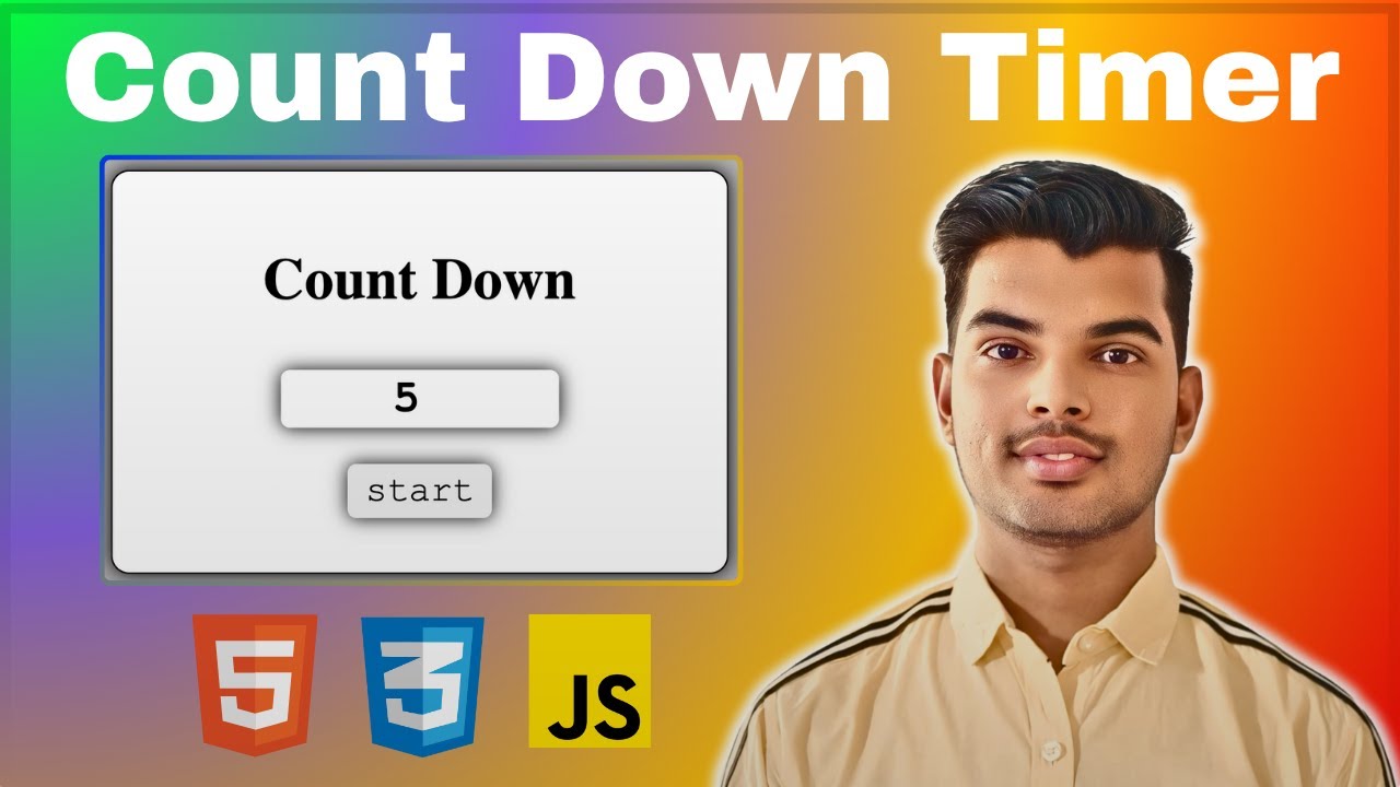 Countdown Timer in HTML CSS JavaScript ๐ฅ | Beginner Frontend Project ...