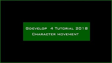 Character movement in 4 directions  [Gdevelop 4] 2018