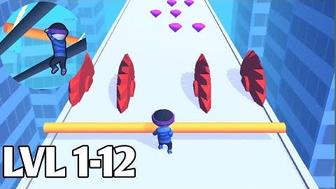 Roof Rails  | Level 1-12 Gameplay Walkthrough Part 1 (Android, iOS)