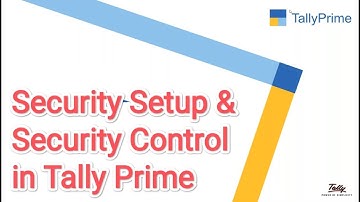 Security Control and User Management in TallyPrime