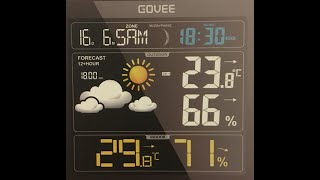 Govee Wireless Weather Forecast Station Outdoor Sensor Digital Temperature  Humidity Gauge Clock screenshot 3
