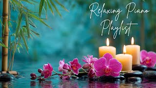 4K Evening Orchids Piano Playlist, Relaxing Candles in a Bamboo Zen Garden Soft Piano for Reflection screenshot 1