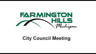 Farmington Hills City Council Meeting: September 13, 2021