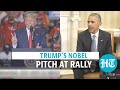 Watch: Donald Trump mocks Barack Obama over Nobel prize at rally | US polls