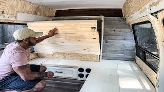 DIY Hidden Wall Bed For $20 in a Camper Van | Murphy Bed