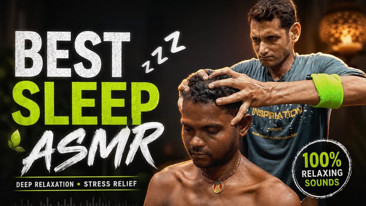 Best ASMR Sleep Head Massage 💆‍♂️ Relaxing Neck & Shoulder Massage for ...