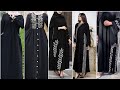 stylish black colour dubai abaya design || 20/2024 modern abaya collection
