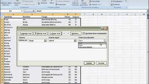 16   Video Excel ordenar datos con varios criterios