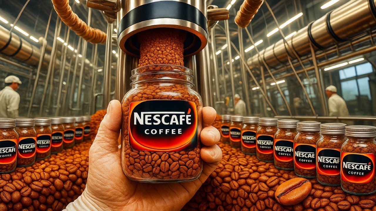 CÓMO se HACE el CAFÉ INSTANTÁNEO en la FÁBRICA