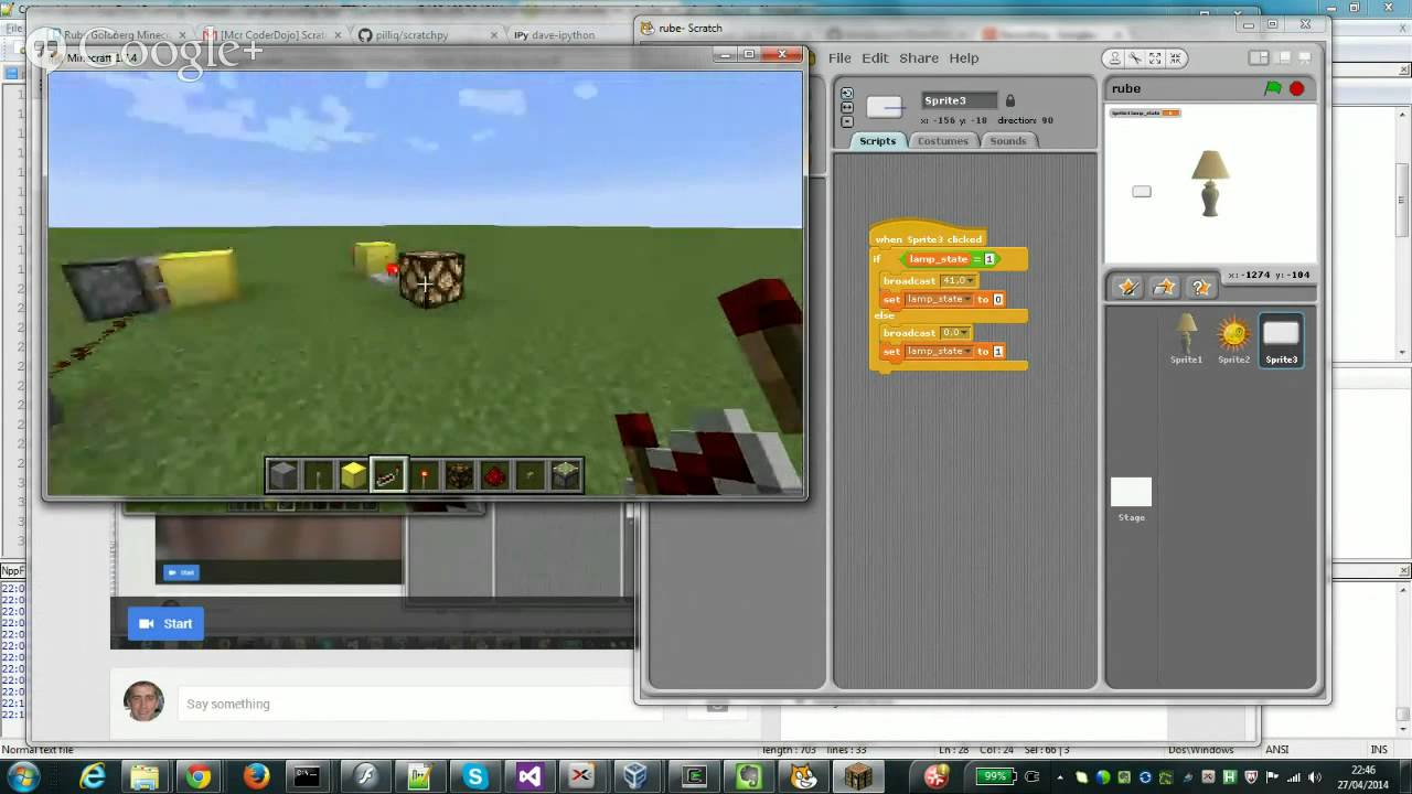 Scratch to Minecraft Interaction - YouTube