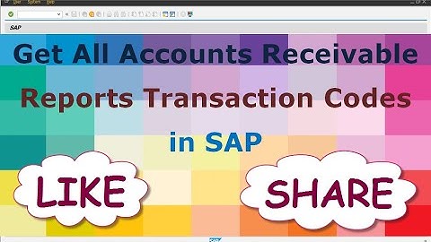 How to Get All Accounts Receivable Reports Transaction Code in SAP