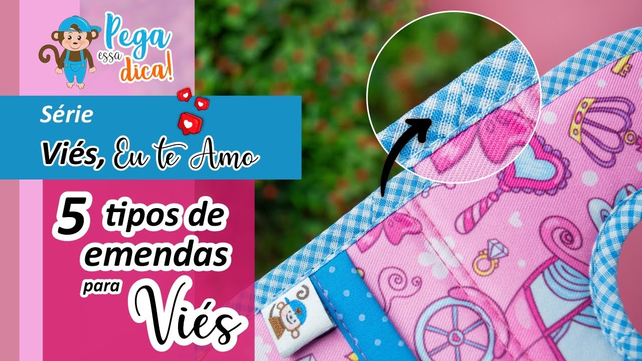 Dica | 5 tipos de emendas para finalizar o viés na sua peça! Pegapega Fofurices