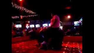 Raiba riding the bull for the first time @ The Eagle's Nest, Chesapeake, Va