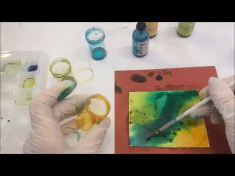 Tutorial - Experimenting with Ironlak Alcohol Inks, Mylar and Polymer Clay  - Debbie Crothers