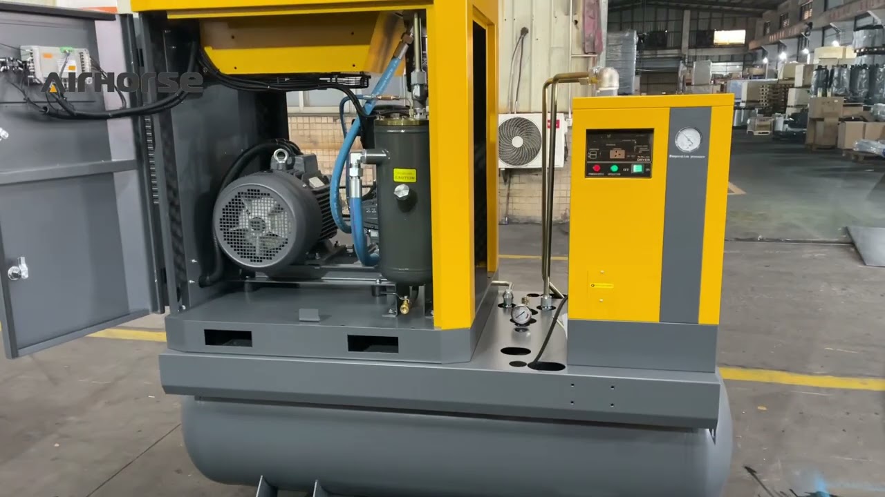🔥🔥🔥Your Factory Needs This!! Super Practical AirHorse 15KW 20HP 4-in-1 Screw Air Compressor Assembly