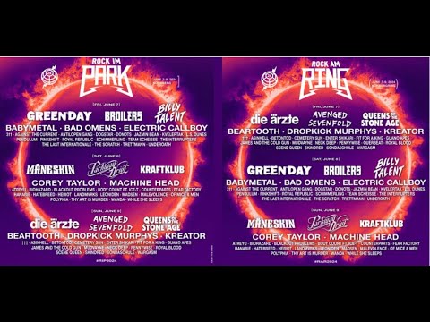 2024 ‘Rock am Ring‘ + ‘Rock im Park‘ festivals line-ups - Green Day/Babymetal/Mudvayne etc