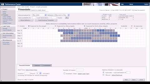 HP Performance Center 9.1 - Timeslots Enhancements