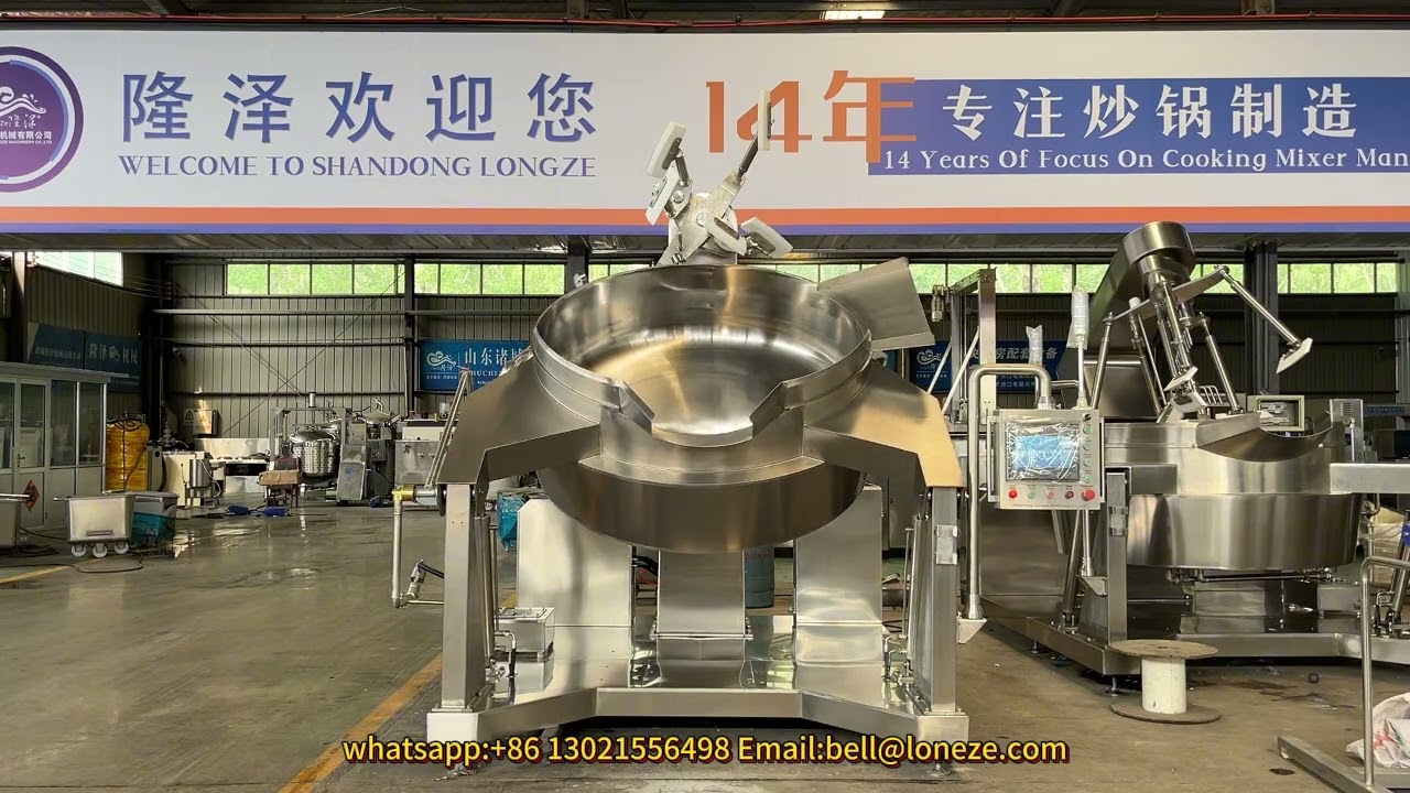 1000L Steam Heating Electric Cooking Pot with Stirrer for Fruit Jams Bean Paste Curry Paste Khoya