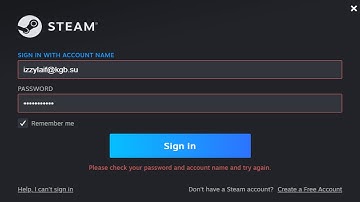 🚰 Steam please check your password and account name fix