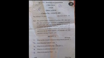 Jammu University SEM 6 Education paper  (CBCS)