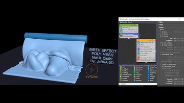 tyflow Birth Effect Poly Mesh Not is Cloth by Jabuar3d