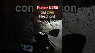 Bajaj Pulsar N250 2025 model  And Pulsar N160 2023 model Headlight Comparison| #pulsarn160 #trending