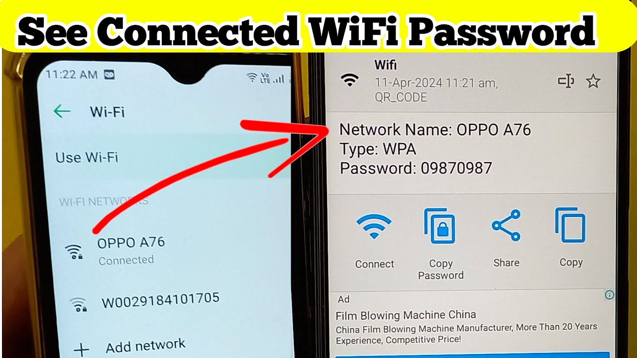 How to See Connected WiFi Password - YouTube
