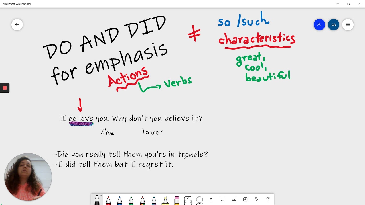 Do and did for emphasis - YouTube