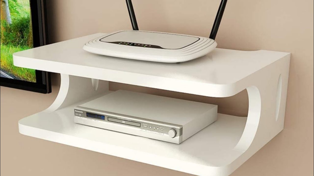 Wall Mounted wood Shelf for Router Setup box | Home Organization Idea | Product link in description