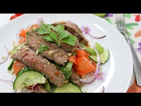 Thai Beef Salad Bangkok Style ยำเนื้อย่าง - Episode 69