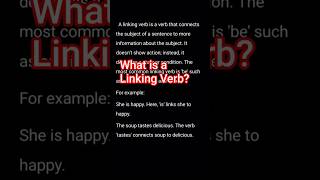 What is a Linking Verb? Grammar Class