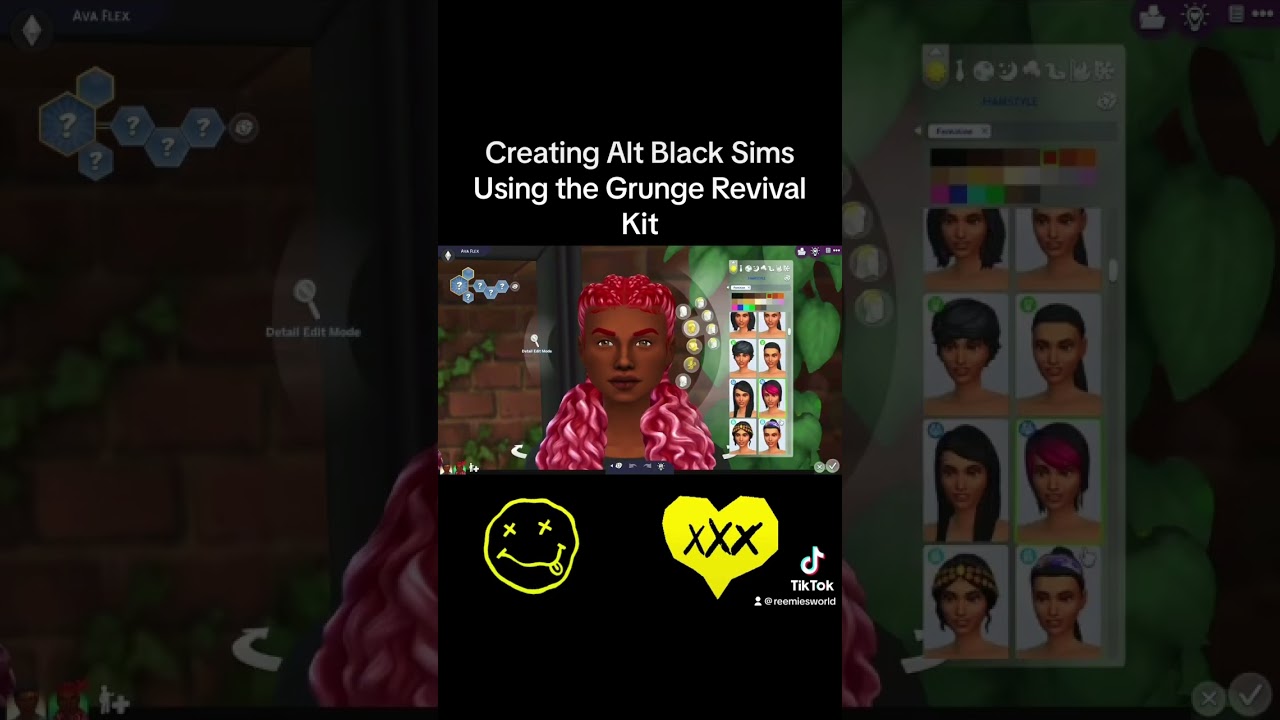 Sims 4 Grunge revival kit CAS