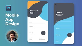 mobile app design tutorial | Photoshop uiux design tutorial 2020 screenshot 4