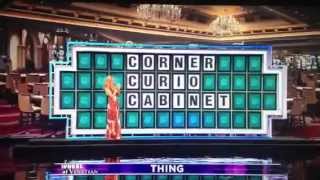 Wheel of Fortune 1 Million Dollar loss Corner Curio Cabinet.