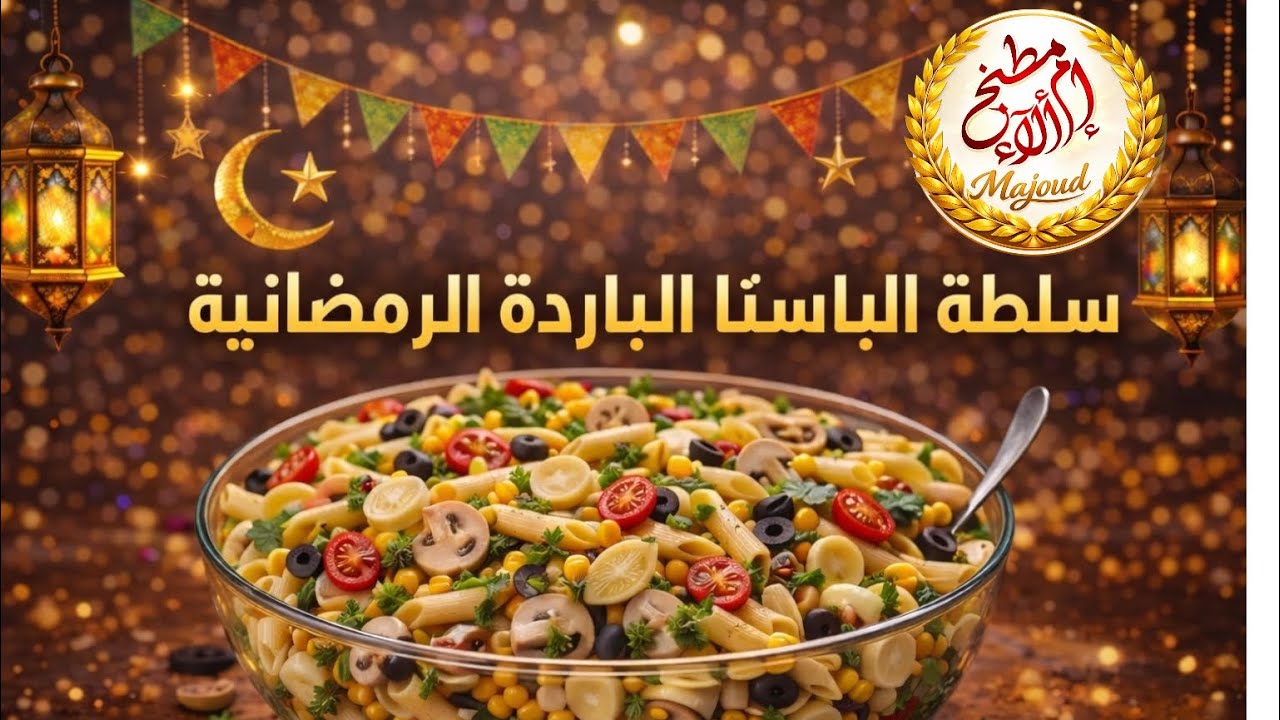 سلسلة افطارنا | سلطة الباستا الباردة الرمضانية ألذ طبق جانبي لسفرة الإفطار 🥗✨