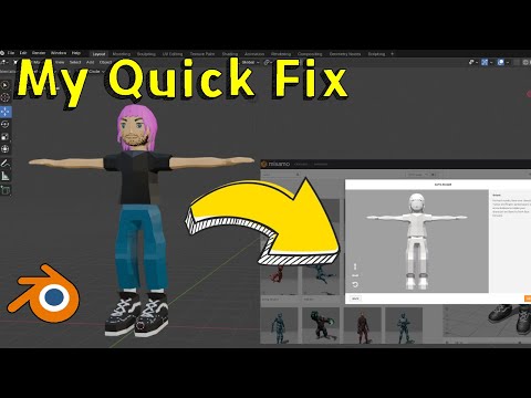 Blender textures not showing up in Mixamo? (No zipping required!)
