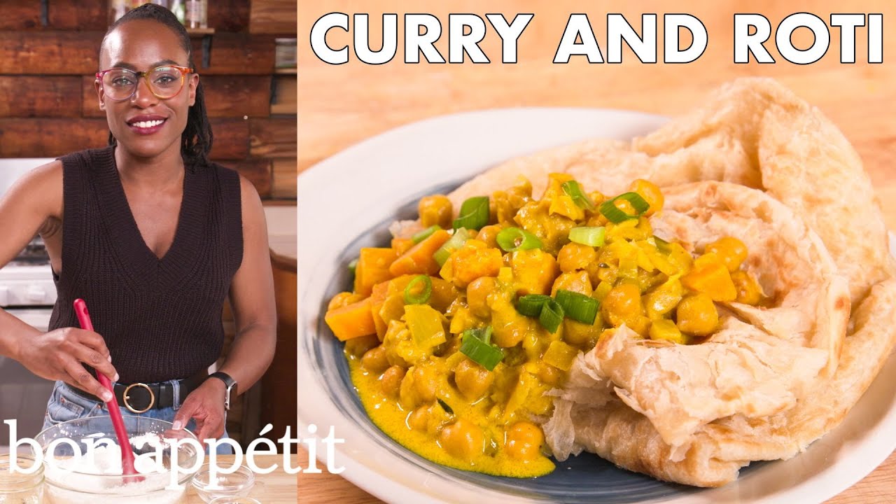 Chrissy Makes Curried Chickpea Roti   From the Home Kitchen   Bon Apptit